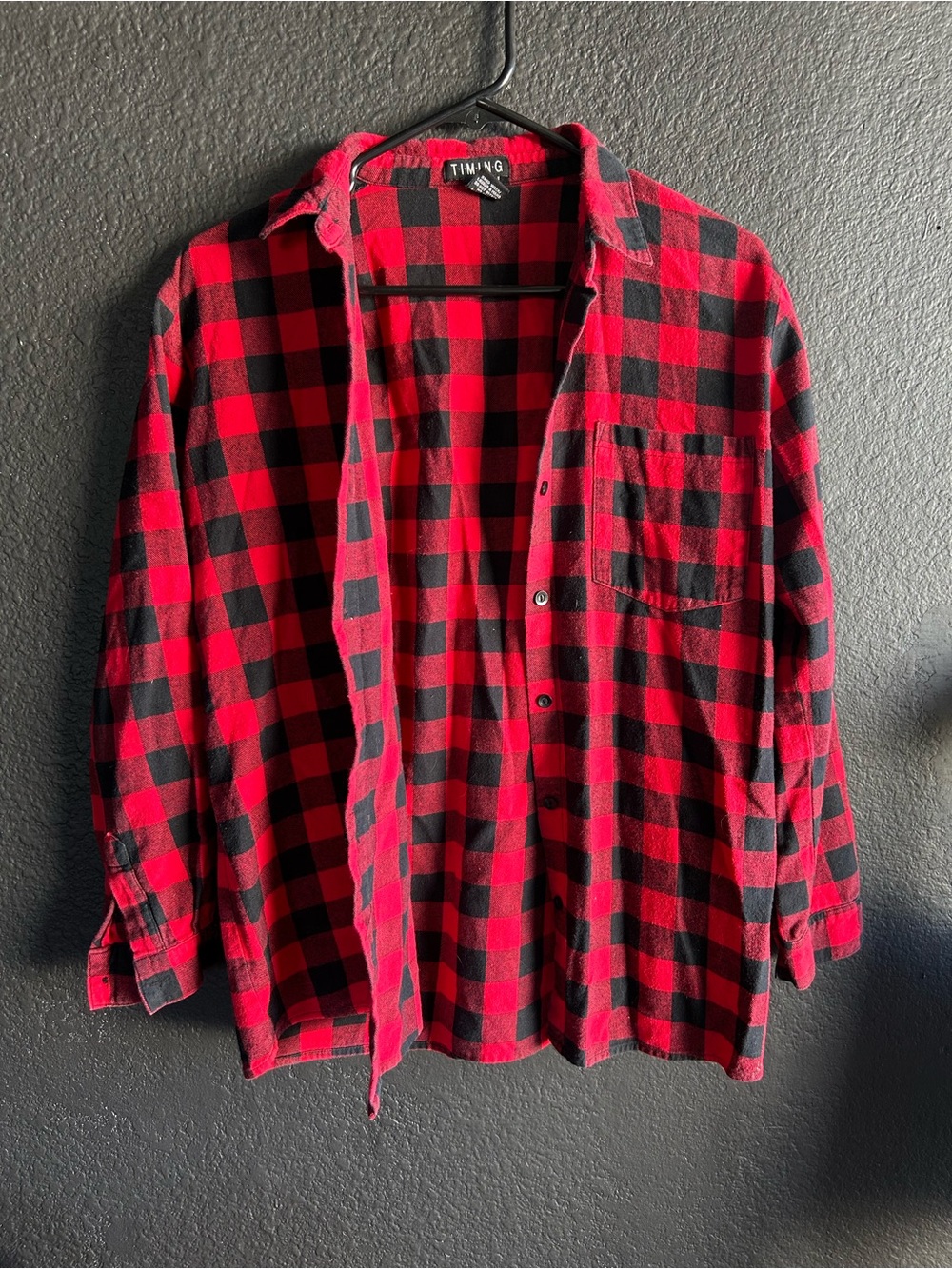 Timing Red & Black Buffalo Plaid Shirt